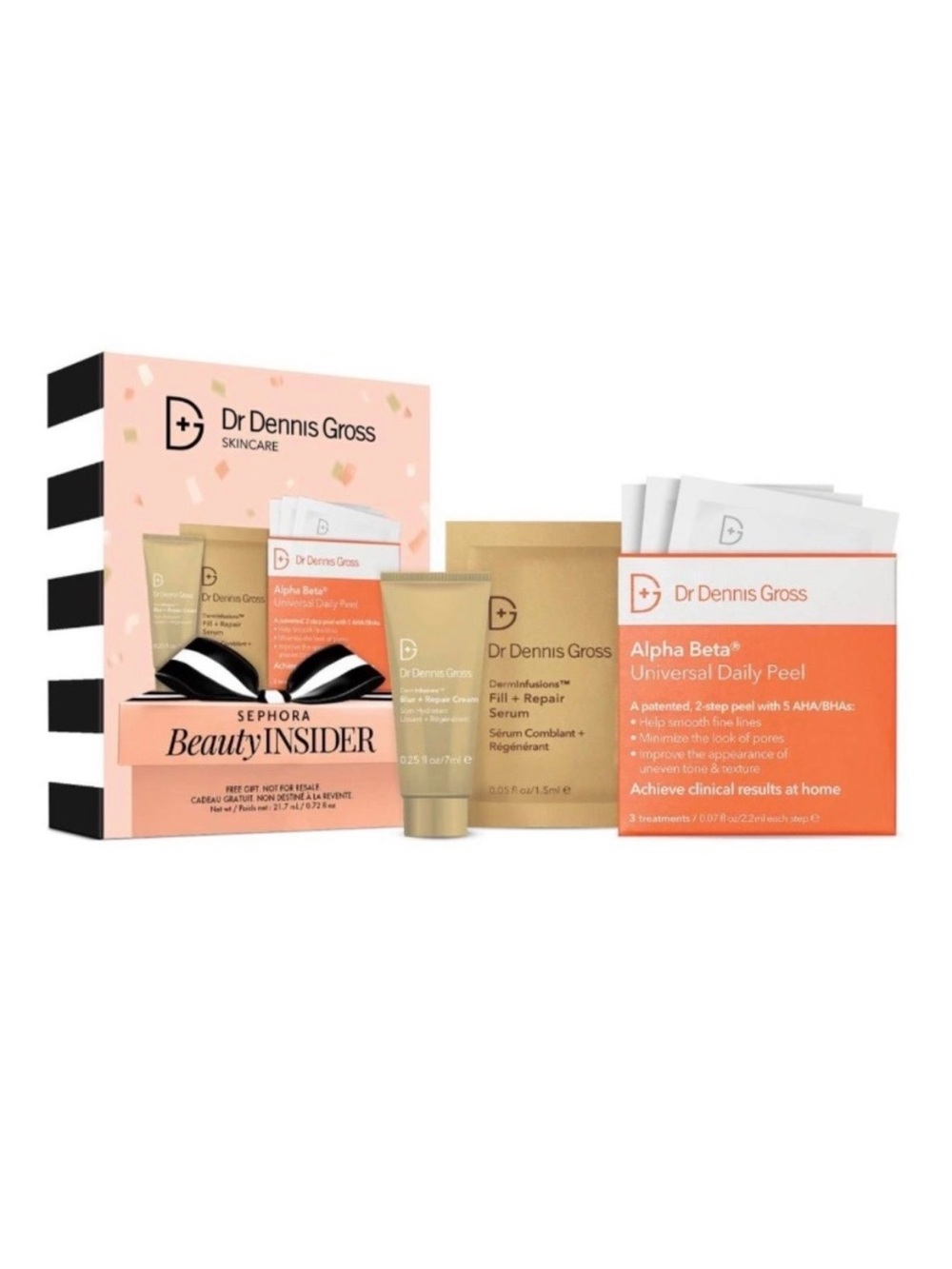 Dr. Dennis Gross Alpha Beta Universal Daily Peel Skincare Set - Peach/Coral